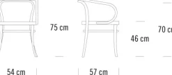 209 Armstol, ask fra<Thonet Clearance