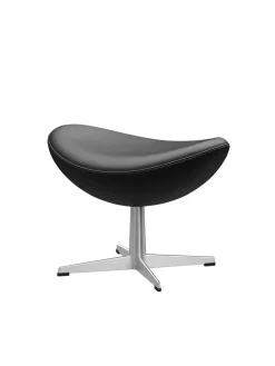 3127 Fodskammel til Ægget af Arne Jacobsen læder<Fritz Hansen Discount