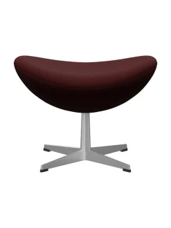 3127 Fodskammel til Ægget af Arne Jacobsen læder<Fritz Hansen Discount