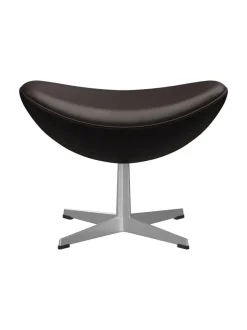 3127 Fodskammel til Ægget af Arne Jacobsen læder<Fritz Hansen Discount