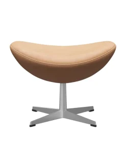 3127 Fodskammel til Ægget af Arne Jacobsen læder<Fritz Hansen Discount