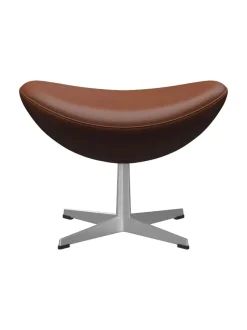 3127 Fodskammel til Ægget af Arne Jacobsen læder<Fritz Hansen Discount
