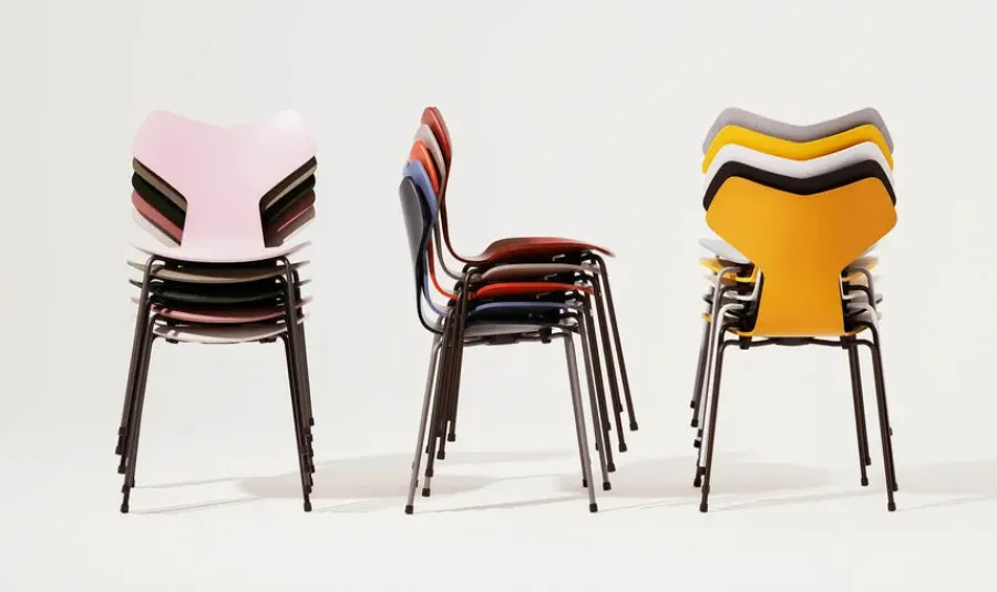 3130 Grand Prix stol lakeret af Arne Jacobsen<Fritz Hansen Hot