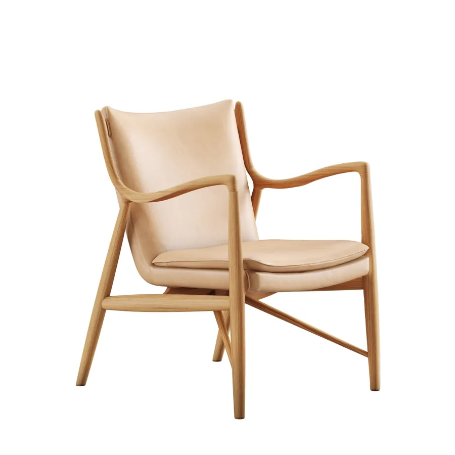 45 Lænestol, eg olie af Finn Juhl<House of Finn Juhl Online