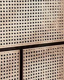 Air Cabinet, black/cane fra<Design House Stockholm