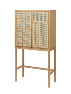 Air Cabinet, oak/cane fra<Design House Stockholm Outlet
