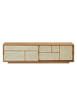 Air Sideboard Low, oak/cane fra<Design House Stockholm New