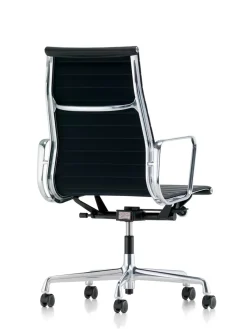 Aluminium Chair EA 119 kontorstol, sort læder fra<Vitra Online