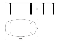 Analog Bord JH63 fra<Fritz Hansen Hot