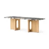 Androgyne Lounge Table, grey galaxy marble/wood fra<Audo Copenhagen Discount