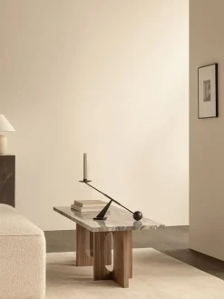 Androgyne Lounge Table, grey galaxy marble/wood fra<Audo Copenhagen Discount