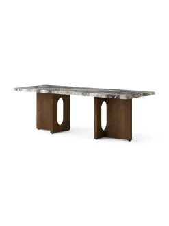Androgyne Lounge Table, grey galaxy marble/wood fra<Audo Copenhagen Discount