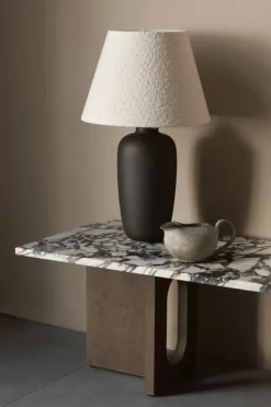 Androgyne Lounge Table, grey galaxy marble/wood fra<Audo Copenhagen Discount