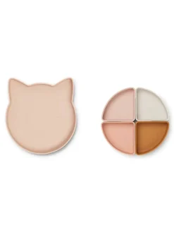 Arne ruminddelt tallerken, Cat rose multi mix fra<Liewood