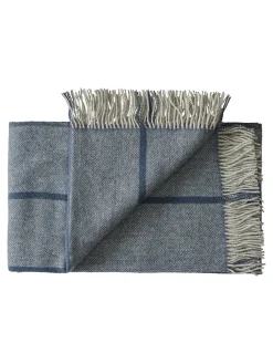 Askø Plaid, dark grey fra<Silkeborg Uldspinderi Outlet