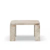 Atlas Sofabord 600x600, Unfilled Travertine fra<New Works Best