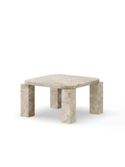 Atlas Sofabord 600x600, Unfilled Travertine fra<New Works Best