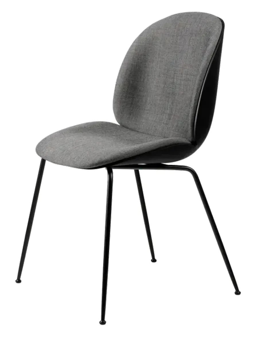 Beetle Chair, forsidepolstret, sort skal fra<GUBI Clearance