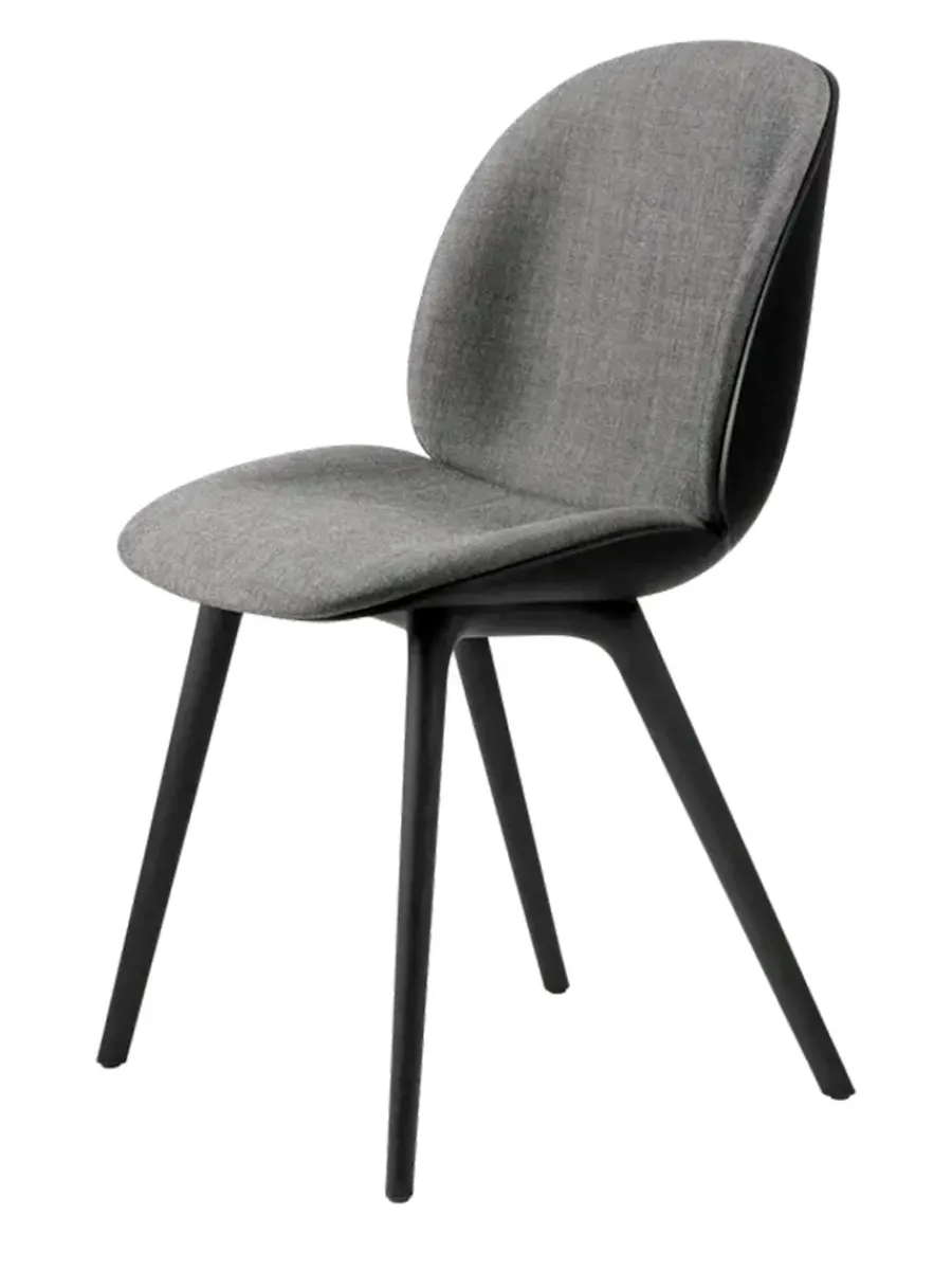 Beetle Chair, forsidepolstret, sort skal fra<GUBI Clearance