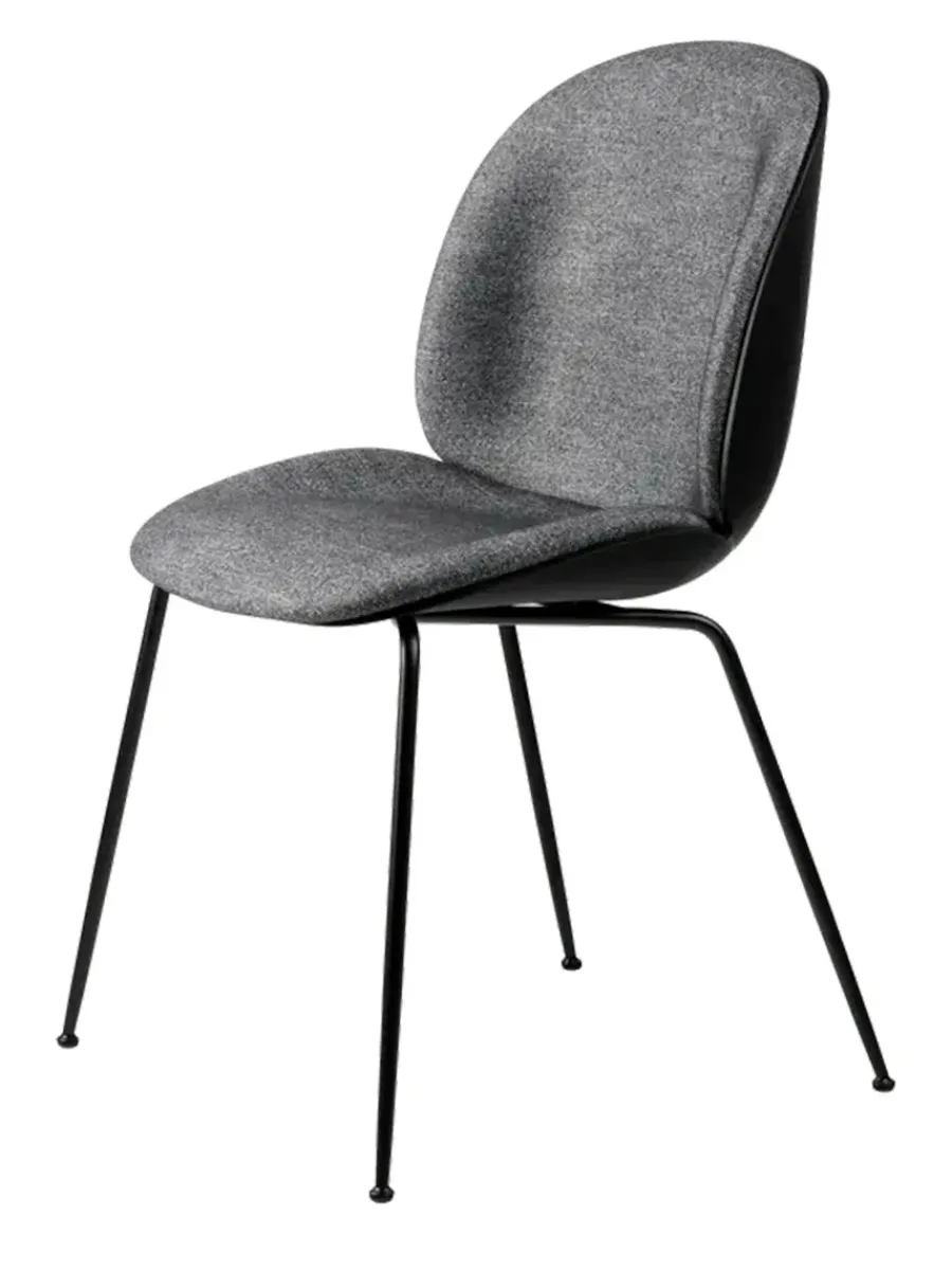 Beetle Chair, forsidepolstret, sort skal fra<GUBI Clearance