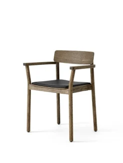 Betty TK11 Spisebordsstol, sortlakeret eg/sort læder fra<&Tradition Discount