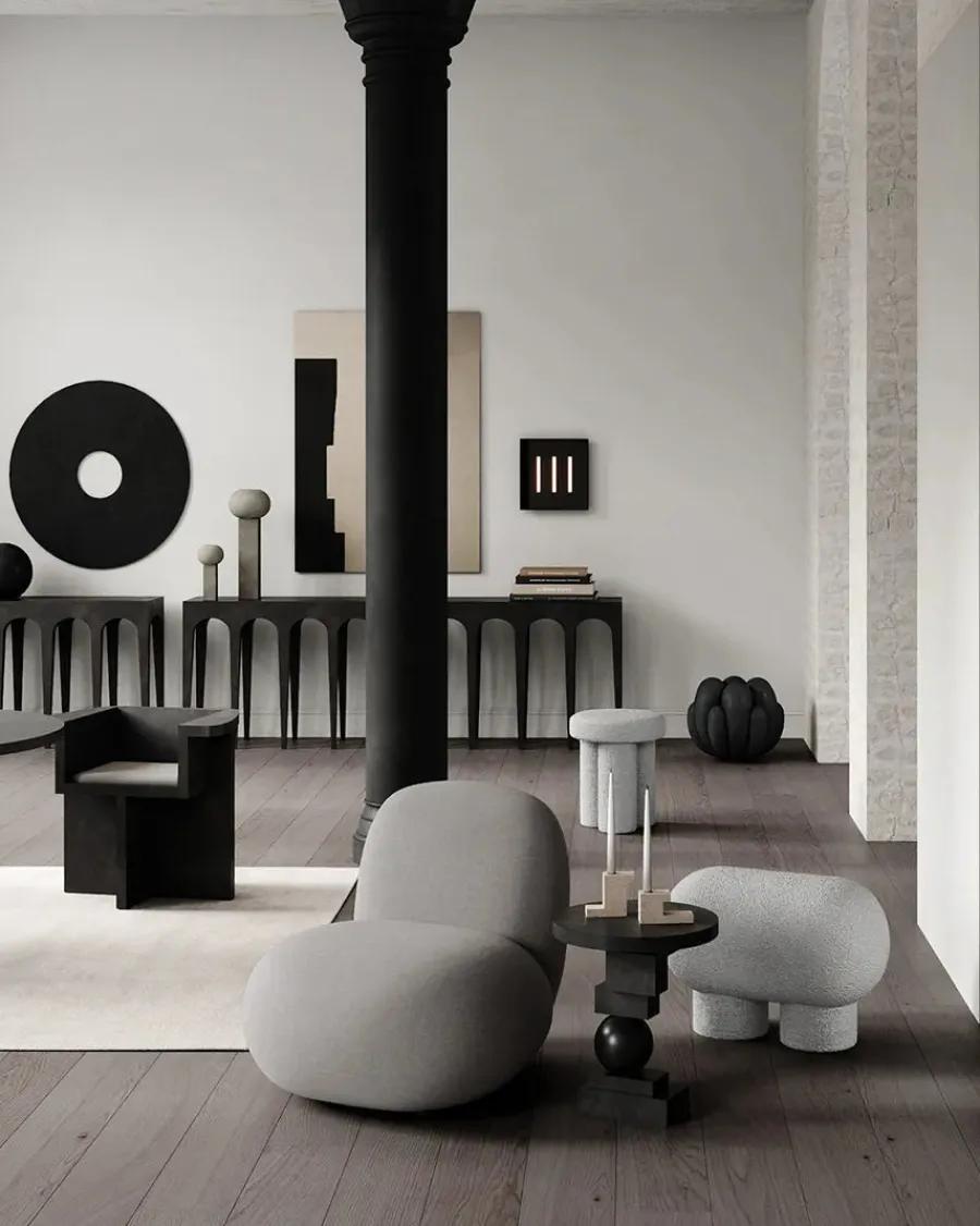 Big Foot Bench Petit, bouclé fra<101 Copenhagen Best