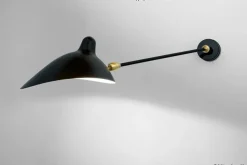 Big Wall Lamp w/1 Arm, 2 Rotula af Serge Mouille<Editions Serge Mouille Hot