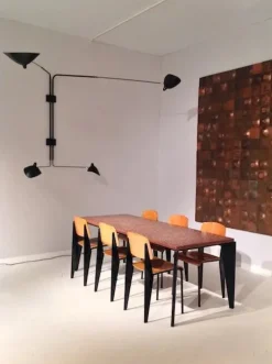 Big Wall Lamp w/4 Rotating Straight Arms af Serge Mouille<Editions Serge Mouille Sale