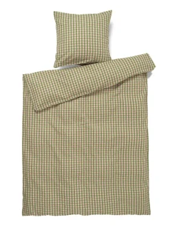 Bæk & Bølge Sengetøj, grøn/soft pink fra<Juna Online