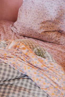 Bæk & Bølge Sengetøj, grøn/soft pink fra<Juna Online