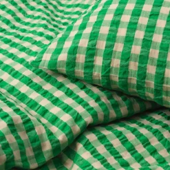 Bæk & Bølge Sengetøj, grøn/soft pink fra<Juna Online