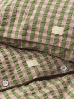 Bæk & Bølge Sengetøj, grøn/soft pink fra<Juna Online