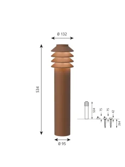 Bysted Garden Corten, Lav fra<Louis Poulsen Best