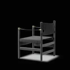 Canvas 21 stol, sortlakeret eg af Børge Mogensen<Fredericia Furniture Sale