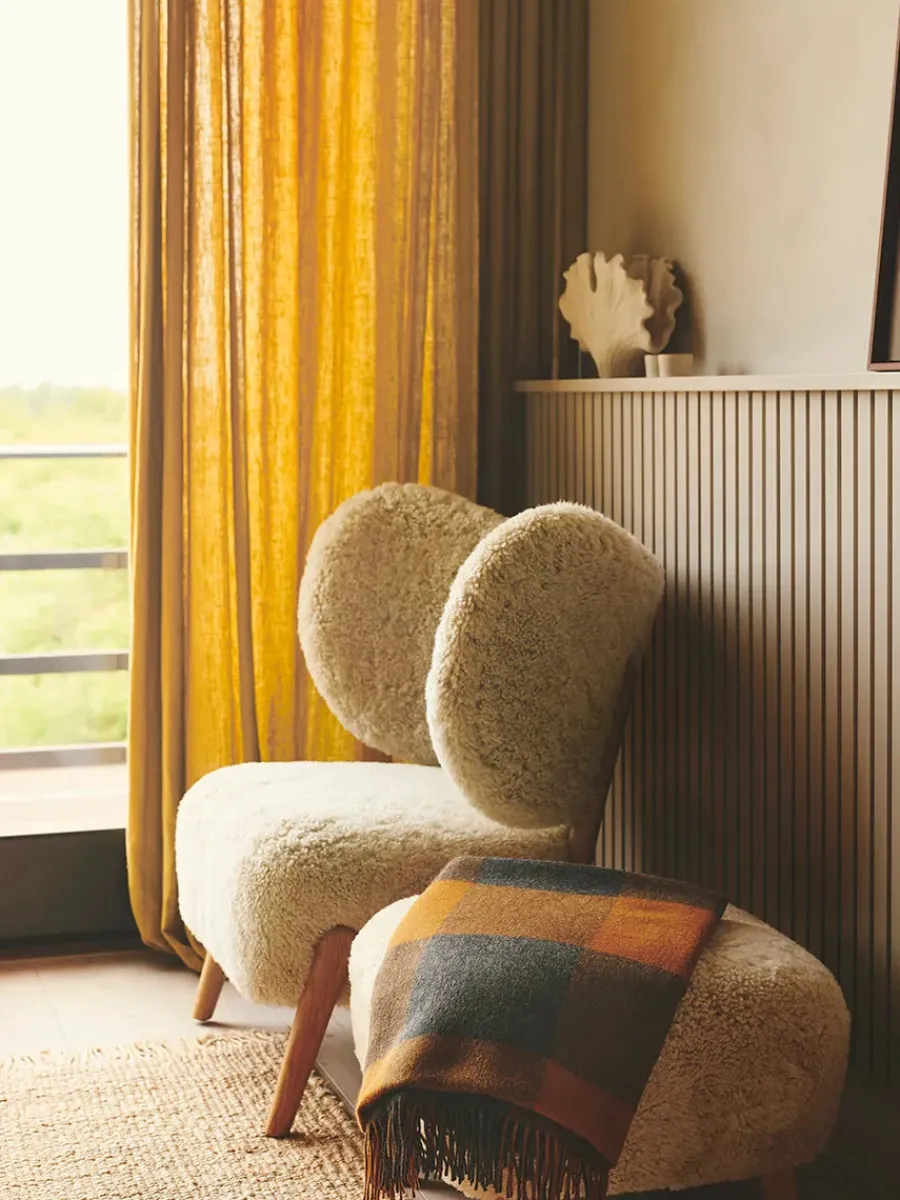 Caracas Plaid, marina fra<Silkeborg Uldspinderi Online