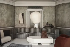 Catena Armrest Right Louisiana, sand/black fra<Ferm Living Hot