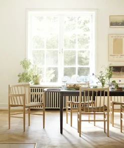 C63E Bjørk Spisebord inkl. 2 Tillægsplader, olieret eg fra<FDB Møbler Outlet