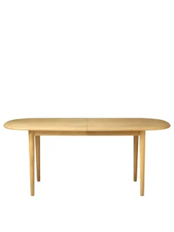 C63E Bjørk Spisebord inkl. 2 Tillægsplader, olieret eg fra<FDB Møbler Outlet