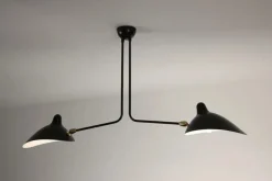 Ceiling Lamp w/2 Fixed Arms af Serge Mouille<Editions Serge Mouille Online