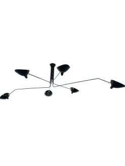 Ceiling Lamp w/6 Rotating Arms af Serge Mouille<Editions Serge Mouille Hot