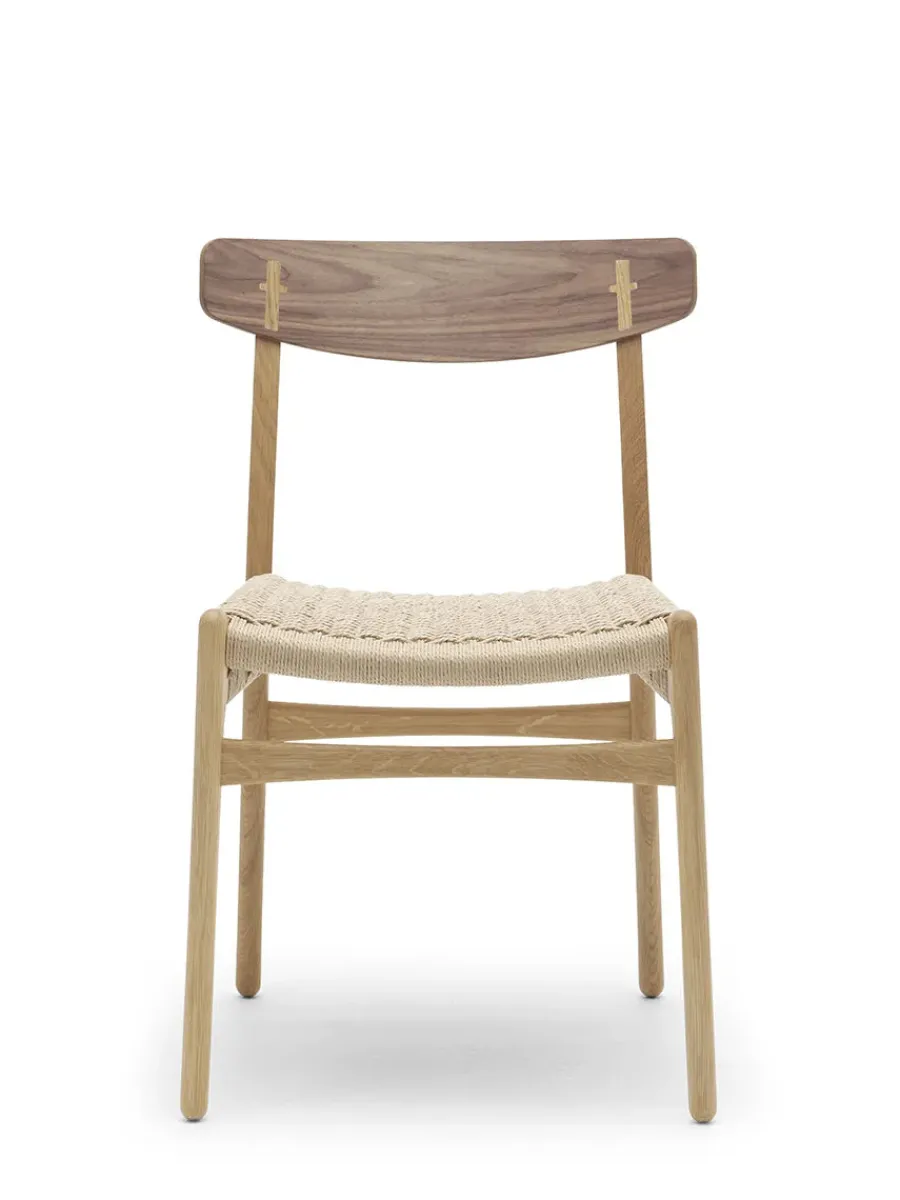 CH23 Spisestol, sort eg med sort flet af Hans J. Wegner<Carl Hansen & Søn