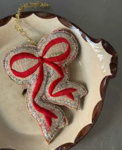 Christmas Kantha Bow Juleornament - Sløjfe fra<Sissel Edelbo Sale