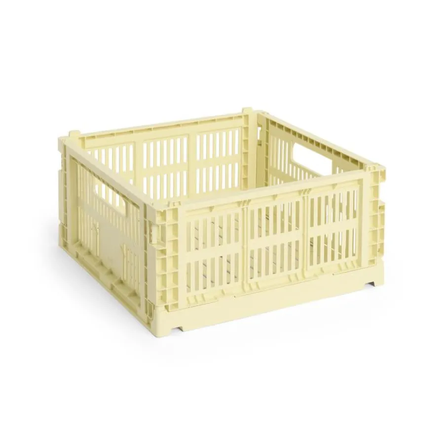 Colour Crate Medium Square, Light yellow fra<HAY Clearance