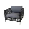 Connect Loungestol, black/antracite fra<Cane-line Hot