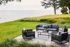 Connect Loungestol, black/antracite fra<Cane-line Hot