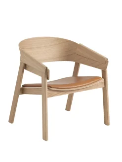 Cover Lounge Chair, oak w. cognac leather fra<Muuto Outlet