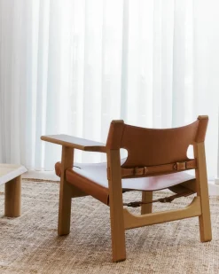 Den Spanske Stol i cognac læder, valnød olie af Børge Mogensen<Fredericia Furniture Hot