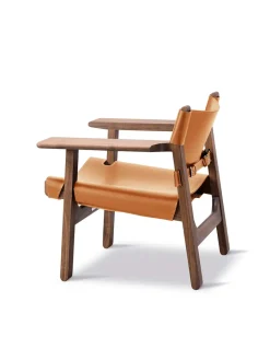 Den Spanske Stol i cognac læder, valnød olie af Børge Mogensen<Fredericia Furniture Hot