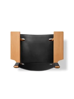 Den Spanske Stol i mørkebrun læder, valnød olie af Børge Mogensen<Fredericia Furniture New