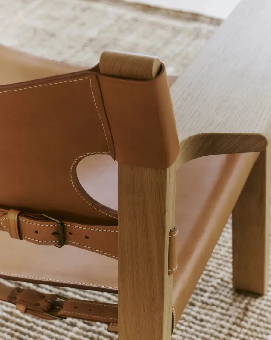 Den Spanske Stol i sort læder, valnød olie af Børge Mogensen<Fredericia Furniture Clearance